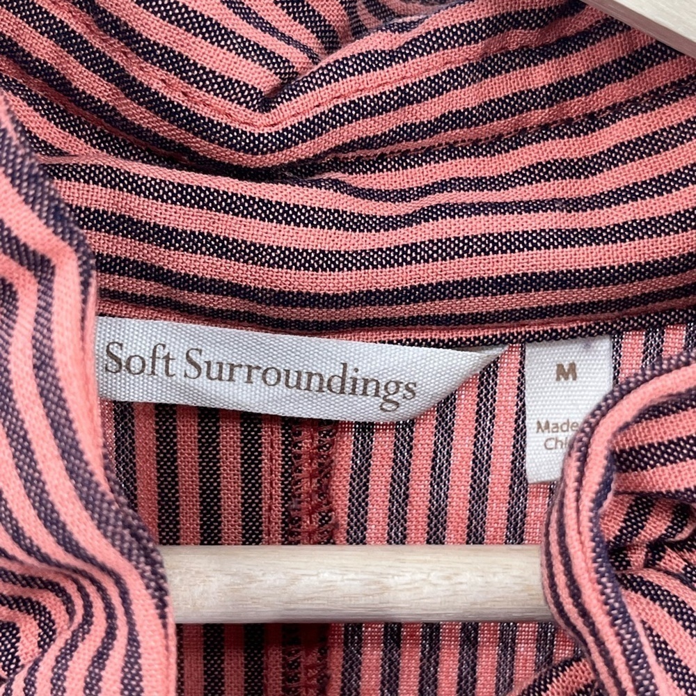Striped Button-Up Women's Top - Picture 5 of 9
